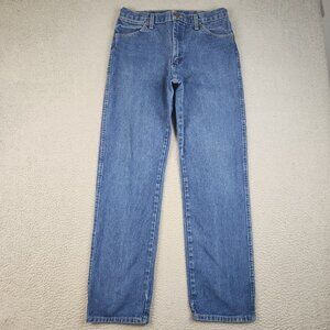 Wrangler 13MWZ Jeans Men 33x34 Blue Regular Cowboy Cut Western Chore Ranch Rodeo